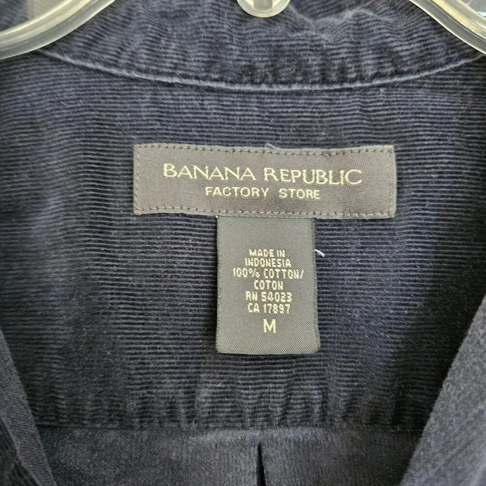 vintage cottagecore academia navy corduroy shirt
